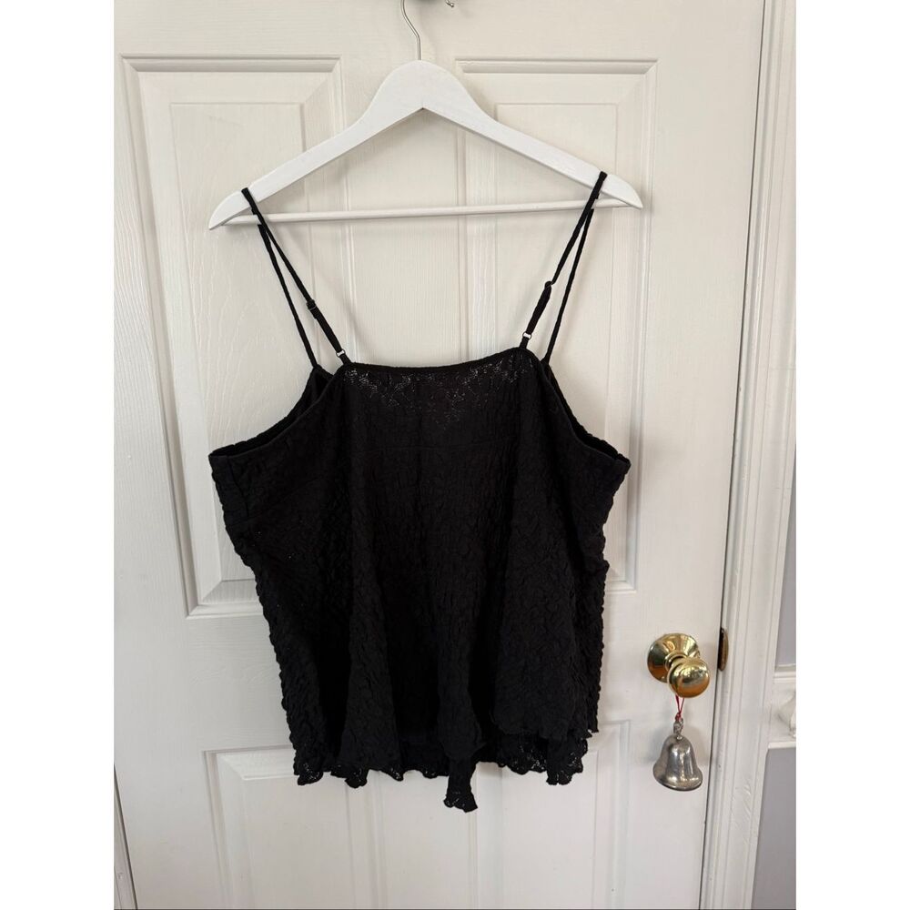 Lucky Brand Black Textured Stretch Swing Tank sz XXL - Picture 9 of 10